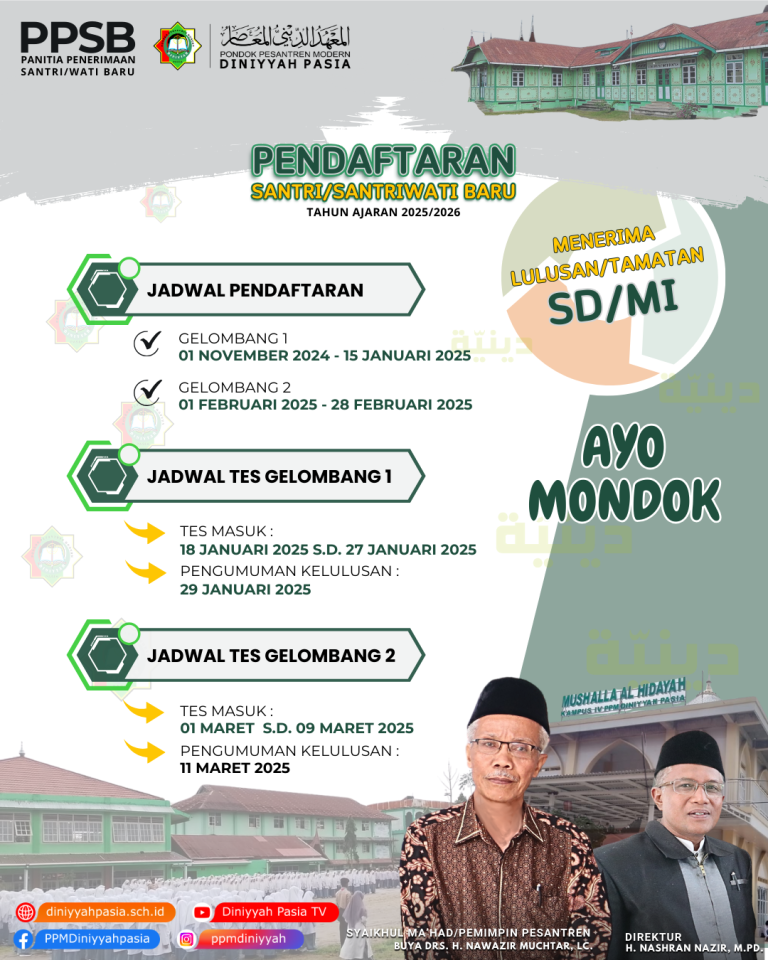 PANITIA PENERIMAAN SANTRIWATI BARU TP. 20252026